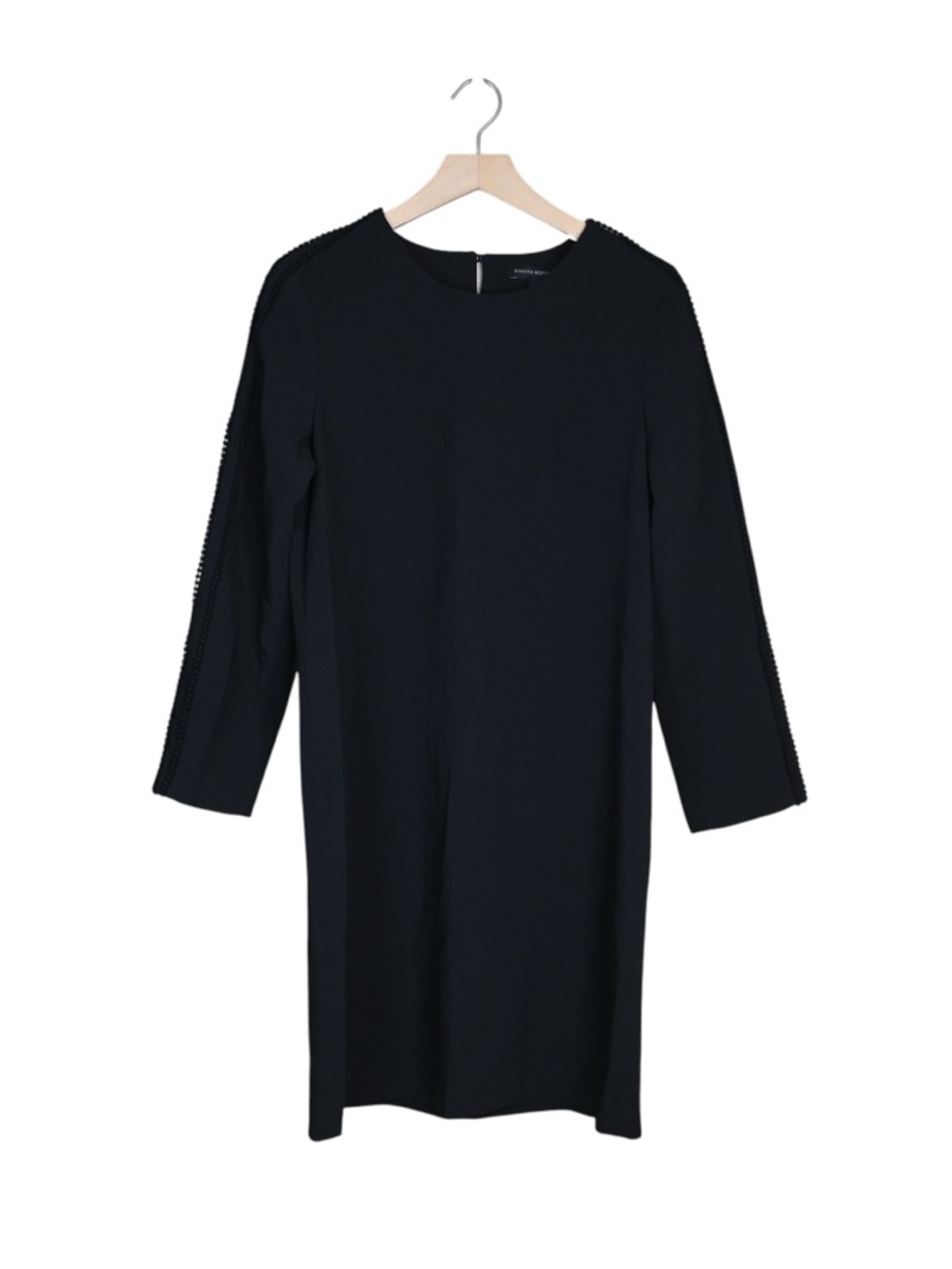 Banana Republic Women's 8 Tall Black Long Sleeve Shift Dress NEW